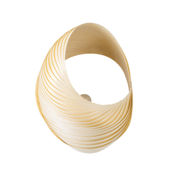 GloboStar® SALREL 02224 Boho Φωτιστικό Τοίχου – Απλίκα Μονόφωτο 1 x E27 AC 220-240V IP20 – Μ30 x Π22 x Υ38cm – Μπεζ Λεπτό Φύλλο Ξύλου Πλέγμα – 5 Χρόνια Εγγύηση