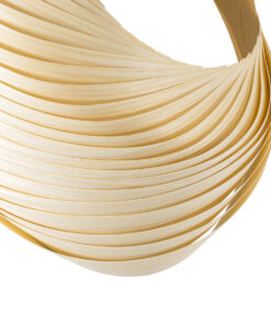 GloboStar® SALREL 02224 Boho Φωτιστικό Τοίχου – Απλίκα Μονόφωτο 1 x E27 AC 220-240V IP20 – Μ30 x Π22 x Υ38cm – Μπεζ Λεπτό Φύλλο Ξύλου Πλέγμα – 5 Χρόνια Εγγύηση