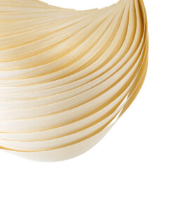 GloboStar® SALREL 02224 Boho Φωτιστικό Τοίχου – Απλίκα Μονόφωτο 1 x E27 AC 220-240V IP20 – Μ30 x Π22 x Υ38cm – Μπεζ Λεπτό Φύλλο Ξύλου Πλέγμα – 5 Χρόνια Εγγύηση