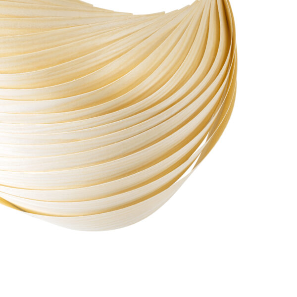 GloboStar® SALREL 02224 Boho Φωτιστικό Τοίχου – Απλίκα Μονόφωτο 1 x E27 AC 220-240V IP20 – Μ30 x Π22 x Υ38cm – Μπεζ Λεπτό Φύλλο Ξύλου Πλέγμα – 5 Χρόνια Εγγύηση