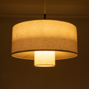 GloboStar® MARIGOLD 02226 Boho Κρεμαστό Φωτιστικό Οροφής Μονόφωτο 1 x E27 AC220-240V IP20 – Φ48 x Υ27cm – Λευκό Ύφασμα Καμπάνα – 5 Χρόνια Εγγύηση