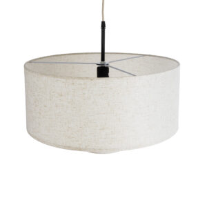 GloboStar® MARIGOLD 02226 Boho Κρεμαστό Φωτιστικό Οροφής Μονόφωτο 1 x E27 AC220-240V IP20 – Φ48 x Υ27cm – Λευκό Ύφασμα Καμπάνα – 5 Χρόνια Εγγύηση