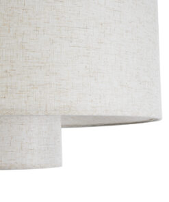 GloboStar® MARIGOLD 02226 Boho Κρεμαστό Φωτιστικό Οροφής Μονόφωτο 1 x E27 AC220-240V IP20 – Φ48 x Υ27cm – Λευκό Ύφασμα Καμπάνα – 5 Χρόνια Εγγύηση