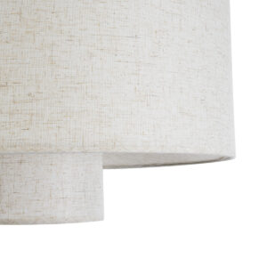 GloboStar® MARIGOLD 02226 Boho Κρεμαστό Φωτιστικό Οροφής Μονόφωτο 1 x E27 AC220-240V IP20 – Φ48 x Υ27cm – Λευκό Ύφασμα Καμπάνα – 5 Χρόνια Εγγύηση