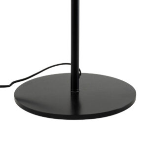 GloboStar® MARIGOLD 02227 Μοντέρνο Επιτραπέζιο Φωτιστικό Τρίφωτο 3 x E27 AC220-240V IP20 – Φ36 x Υ70cm – Μαύρο Μεταλλικό με Λευκό Μπεζ Καπέλο – 5 Χρόνια Εγγύηση