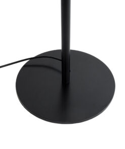 GloboStar® MARIGOLD 02228 Μοντέρνο Επιδαπέδιο Φωτιστικό Τρίφωτο 3 x E27 AC220-240V IP20 – Φ46 x Υ160cm – Μαύρο Μεταλλικό με Λευκό Μπεζ Καπέλο – 5 Χρόνια Εγγύηση