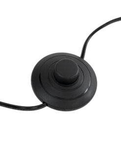 GloboStar® MARIGOLD 02228 Μοντέρνο Επιδαπέδιο Φωτιστικό Τρίφωτο 3 x E27 AC220-240V IP20 – Φ46 x Υ160cm – Μαύρο Μεταλλικό με Λευκό Μπεζ Καπέλο – 5 Χρόνια Εγγύηση