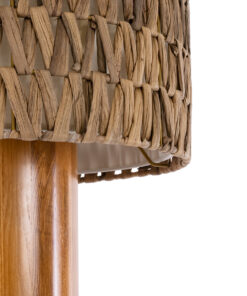 GloboStar® NIIHAU 02237 Μοντέρνο Επιδαπέδιο Φωτιστικό Μονόφωτο 1 x E27 AC220-240V IP20 – Φ43 x Υ160cm – Καφέ Ξύλινο Καμπάνα – 5 Χρόνια Εγγύηση