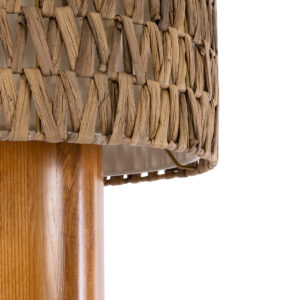 GloboStar® NIIHAU 02237 Μοντέρνο Επιδαπέδιο Φωτιστικό Μονόφωτο 1 x E27 AC220-240V IP20 – Φ43 x Υ160cm – Καφέ Ξύλινο Καμπάνα – 5 Χρόνια Εγγύηση