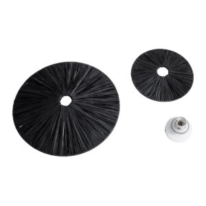 GloboStar® COLOMBO 02280 Boho Φωτιστικό Τοίχου – Απλίκα Μονόφωτο 1 x E27 AC 220-240V IP20 – Φ40 x Υ4.5cm – Μαύρη Φυσική Ράφια Άχυρο Πλέγμα – 5 Χρόνια Εγγύηση