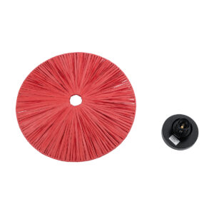 GloboStar® COLOMBO 02281 Boho Φωτιστικό Τοίχου – Απλίκα Μονόφωτο 1 x E27 AC 220-240V IP20 – Φ40 x Υ9cm – Κόκκινη Φυσική Ράφια Άχυρο Πλέγμα