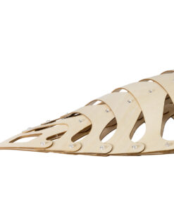 GloboStar® NANI 02285 Μοντέρνο Κρεμαστό Φωτιστικό Οροφής LED 60W AC220-240V IP20 – Μ120 x Π48 x Υ18cm – Μπεζ Ξύλινο Πλέγμα – Φυσικό Λευκό 4500K – 5 Χρόνια Εγγύηση