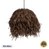 GloboStar® GUADELOUPE 02293 Boho Κρεμαστό Φωτιστικό Οροφής Μονόφωτο 1 x E27 AC220-240V IP20 – Φ50 x Υ40cm – Καφέ Σκούρο Φυσική Ράφια Νήμα Πλέγμα Καμπάνα – 5 Χρόνια Εγγύηση