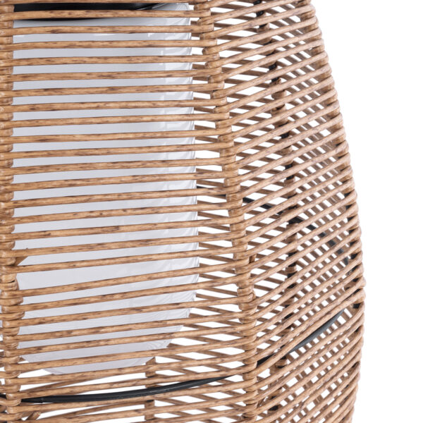 GloboStar® HESPELER 02305 Boho Αυτόνομο Ηλιακό Κρεμαστό/Επιτραπέζιο Φωτιστικό Φαναράκι LED SMD 5W 200lm – Φ25 x Υ45cm – με Ενσωματωμένη Μπαταρία 600mAh – Φωτοβολταϊκό Πάνελ και Αισθητήρα Ημέρας-Νύχτας με Ασύρματο Χειριστήριο IR Μπεζ Μπαμπού Αδιάβροχο IP65 Θερμό Λευκό 3000K
