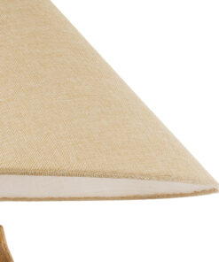 GloboStar® LAFRONTERA 02314 Μοντέρνο Επιδαπέδιο Φωτιστικό Μονόφωτο 1 x E27 AC220-240V IP20 – Φ55 x Υ140cm – Μπεζ Ξύλινο Καμπάνα – 5 Χρόνια Εγγύηση