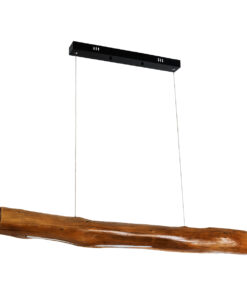 GloboStar® KATRINA 02320 Boho Κρεμαστό Φωτιστικό Οροφής LED 60W AC220-240V IP20 – Φ10 x Μ100cm – Μπεζ Ξύλινο – Φυσικό Λευκό 4500K – 5 Χρόνια Εγγύηση