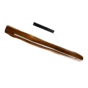 GloboStar® KATRINA 02320 Boho Κρεμαστό Φωτιστικό Οροφής LED 60W AC220-240V IP20 – Φ10 x Μ100cm – Μπεζ Ξύλινο – Φυσικό Λευκό 4500K – 5 Χρόνια Εγγύηση