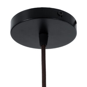 GloboStar® MALABO 02328 Boho Κρεμαστό Φωτιστικό Οροφής Μονόφωτο 1 x E27 AC220-240V IP20 – Φ60 x Υ31cm – Καφέ Ξύλινο Μπαμπού Πλέγμα – 5 Χρόνια Εγγύηση