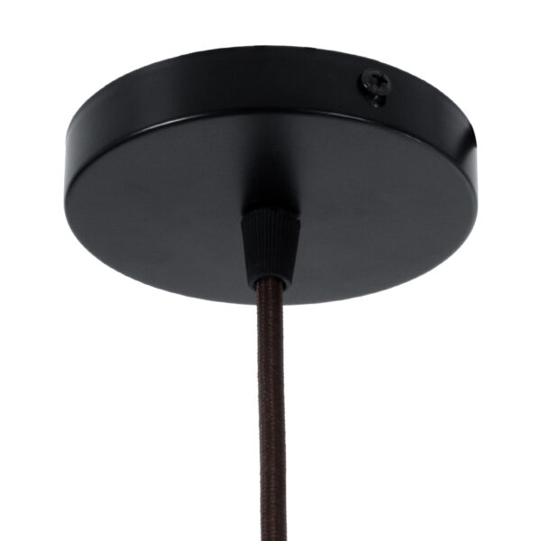 GloboStar® MALABO 02328 Boho Κρεμαστό Φωτιστικό Οροφής Μονόφωτο 1 x E27 AC220-240V IP20 – Φ60 x Υ31cm – Καφέ Ξύλινο Μπαμπού Πλέγμα – 5 Χρόνια Εγγύηση