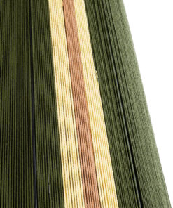 GloboStar® SALERNO 02332 Boho Επιτραπέζιο Φωτιστικό Μονόφωτο 1 x E27 AC220-240V IP20 – Φ50 x Υ70cm – Πράσινο με Μπεζ και Καφέ Λεπτό Νήμα Βαμβακερό Πλέγμα