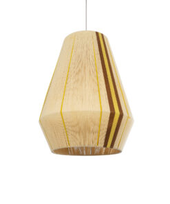 GloboStar® SALERNO 02334 Boho Κρεμαστό Φωτιστικό Οροφής Μονόφωτο 1 x E27 AC220-240V IP20 – Φ50 x Υ60cm – Μπεζ με Καφε και Κίτρινο Λεπτό Νήμα Βαμβακερό Πλέγμα