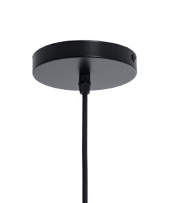 GloboStar® SALERNO 02337 Boho Κρεμαστό Φωτιστικό Οροφής Μονόφωτο 1 x E27 AC220-240V IP20 – Φ50 x Υ60cm – Πορτοκαλί με Μαύρο και Καφέ με Κίτρινες Λεπτομέριες Λεπτό Νήμα Βαμβακερό Πλέγμα