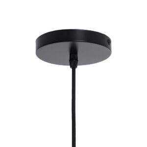 GloboStar® SALERNO 02337 Boho Κρεμαστό Φωτιστικό Οροφής Μονόφωτο 1 x E27 AC220-240V IP20 – Φ50 x Υ60cm – Πορτοκαλί με Μαύρο και Καφέ με Κίτρινες Λεπτομέριες Λεπτό Νήμα Βαμβακερό Πλέγμα