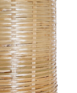 GloboStar® WAIKIKI 02349 Boho Κρεμαστό Φωτιστικό Οροφής Μονόφωτο 1 x E27 AC220-240V IP20 – Φ20 x Υ80cm – Μπεζ Ξύλινο Μπαμπού Καμπάνα