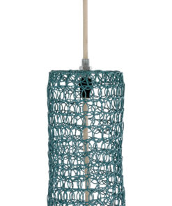 GloboStar® KENTUCKY 02355 Vintage Κρεμαστό Φωτιστικό Οροφής Μονόφωτο 1 x E27 AC220-240V IP20 – Φ60 x Υ90cm – Πράσινο Μεταλλικό Πλέγμα