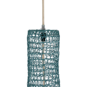 GloboStar® KENTUCKY 02355 Vintage Κρεμαστό Φωτιστικό Οροφής Μονόφωτο 1 x E27 AC220-240V IP20 – Φ60 x Υ90cm – Πράσινο Μεταλλικό Πλέγμα