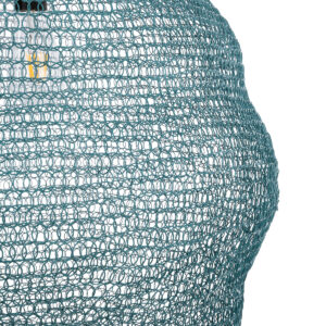 GloboStar® KENTUCKY 02355 Vintage Κρεμαστό Φωτιστικό Οροφής Μονόφωτο 1 x E27 AC220-240V IP20 – Φ60 x Υ90cm – Πράσινο Μεταλλικό Πλέγμα