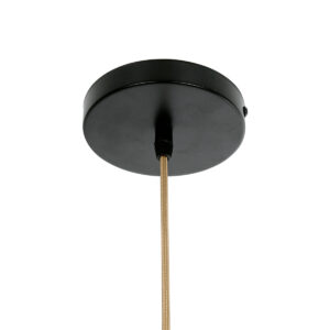 GloboStar® KENTUCKY 02357 Vintage Κρεμαστό Φωτιστικό Οροφής Μονόφωτο 1 x E27 AC220-240V IP20 – Φ60 x Υ90cm – Χρυσό Μεταλλικό Πλέγμα