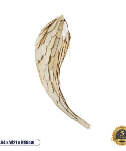 GloboStar® GOURAMI 02358 Boho Φωτιστικό Τοίχου – Απλίκα Μονόφωτο 1 x E27 AC220-240V IP20 – Μ64 x Π21 x Υ16cm – Μπεζ Λεπτό Φύλλο Ξύλου Πλέγμα