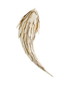 GloboStar® GOURAMI 02358 Boho Φωτιστικό Τοίχου – Απλίκα Μονόφωτο 1 x E27 AC220-240V IP20 – Μ64 x Π21 x Υ16cm – Μπεζ Λεπτό Φύλλο Ξύλου Πλέγμα