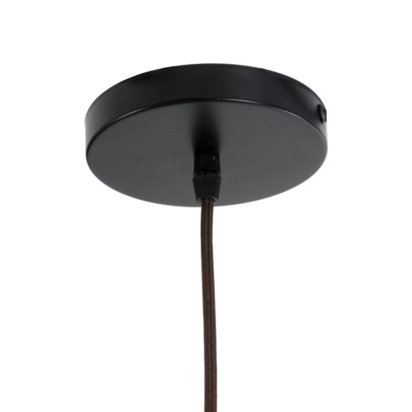 GloboStar® MONTANA 02382 Boho Κρεμαστό Φωτιστικό Οροφής Μονόφωτο 1 x E27 AC220-240V IP20 – Φ80 x Υ40cm – Σκούρο Καφέ Μπαμπού Πλέγμα Καμπάνα – 5 Χρόνια Εγγύηση