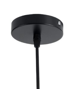 GloboStar® MONTANA 02383 Boho Κρεμαστό Φωτιστικό Οροφής Μονόφωτο 1 x E27 AC220-240V IP20 – Φ50 x Υ25cm – Μαύρο Μπαμπού Πλέγμα Καμπάνα – 5 Χρόνια Εγγύηση