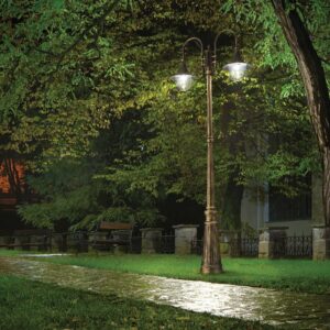 IDEAL LUX Φωτιστικό Κήπου CIMA 2xE27 IP43 2,16m Χρώματος Ανθρακί – 246833