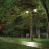 IDEAL LUX Φωτιστικό Δαπέδου Κήπου CIMA IP43  2,16m 2xE27 Μαύρου Χρώματος – 024097