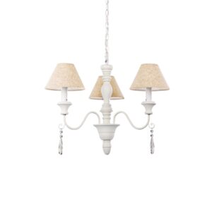 IDEAL LUX Κρεμαστό Φωτιστικό PROVENCE 3xE14 Λευκού Χρώματος – 025032