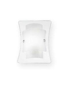 IDEAL LUX Απλίκα Τοίχου TRIPLO 1xE27 Γυάλινο Λευκού Χρώματος – 026473