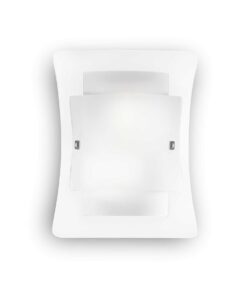 IDEAL LUX Απλίκα Τοίχου TRIPLO 2xE27 Γυάλινο Λευκού Χρώματος – 026480