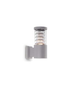 IDEAL LUX Απλίκα Τοίχου TRONCO 1xE27 IP44 Γκρι Χρώματος – 026978