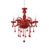 IDEAL LUX Κρεμαστό Φωτιστικό GIUDECCA 6xE14 Κόκκινου Χρώματος – 027418