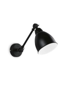 IDEAL LUX Φωτιστικό Τοίχου NEWTON 1xE27 Μαύρου Χρώματος – 027852