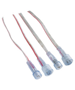 GloboStar® CON-NEONIO 90769 Σετ Αδιάβροχων IP68 Καλωδίων Σύνδεσης για όλες τις NEONIO Digital Neon Flex LED 14.4W/m 12VDC – Διάφανα – Φ1.5 x Μήκος Καλωδίου 15cm