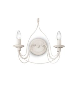 IDEAL LUX Απλίκα Τοίχου CORTE 2xE14 Λευκού Χρώματος – 028460