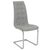 Chair Darrell pakoworld metal chrome with PU light grey antique 029-000022