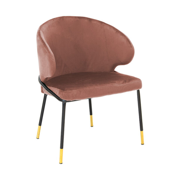 Chair Nalu pakoworld velvet rotten apple-black golden leg 029-000103