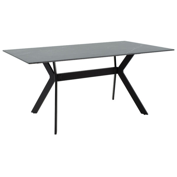 Olivet table pakoworld sintered stone black marble-black 180x90 x75cm 029-000142