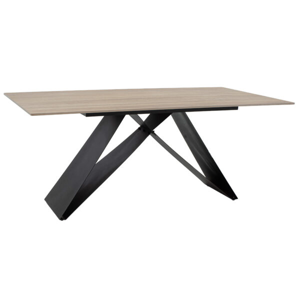 Kitcen table Sabrina pakoworld sintered stone sonoma-black 180x90 x75cm 029-000143